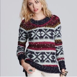 Free People Boho Oversized Chunky Knit Sweater Size Medium